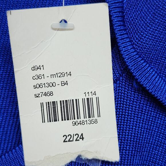 NWT Lane Bryant Women’s 22/24 Blue Sleeveless Dress Cut Out Stretch Knit Sexy - Picture 9 of 11